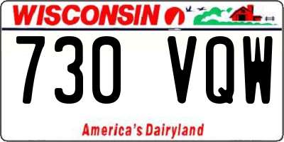 WI license plate 730VQW