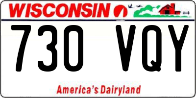 WI license plate 730VQY