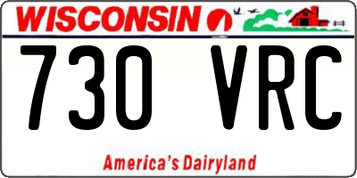 WI license plate 730VRC