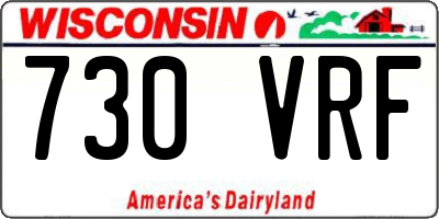 WI license plate 730VRF