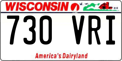 WI license plate 730VRI