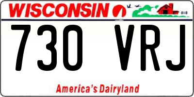 WI license plate 730VRJ