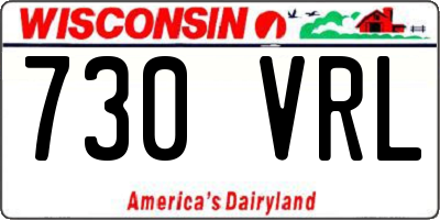 WI license plate 730VRL
