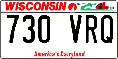 WI license plate 730VRQ
