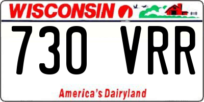 WI license plate 730VRR