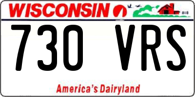 WI license plate 730VRS