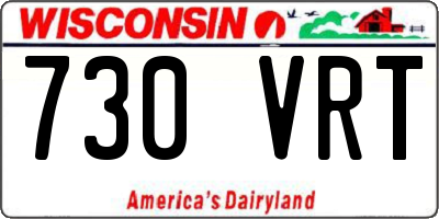 WI license plate 730VRT