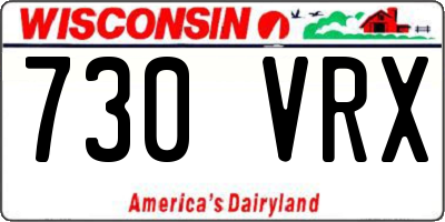 WI license plate 730VRX