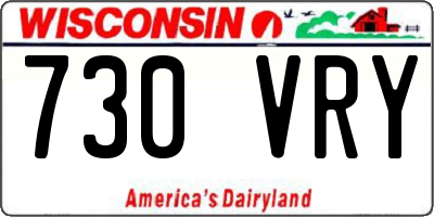 WI license plate 730VRY