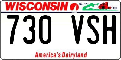 WI license plate 730VSH