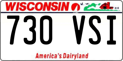 WI license plate 730VSI