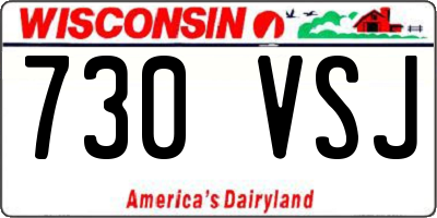 WI license plate 730VSJ