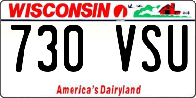 WI license plate 730VSU