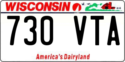 WI license plate 730VTA