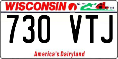 WI license plate 730VTJ