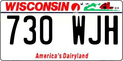 WI license plate 730WJH