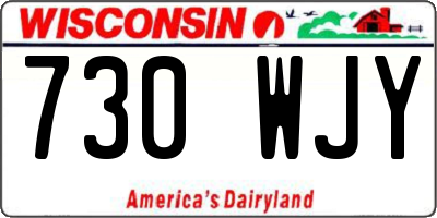 WI license plate 730WJY