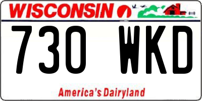 WI license plate 730WKD