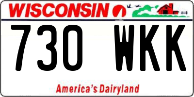 WI license plate 730WKK