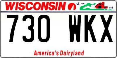 WI license plate 730WKX