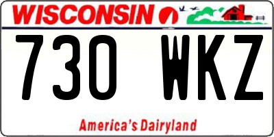 WI license plate 730WKZ