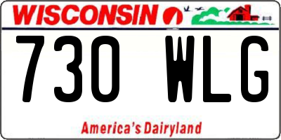 WI license plate 730WLG