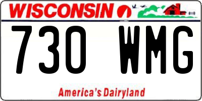 WI license plate 730WMG