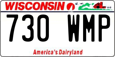 WI license plate 730WMP