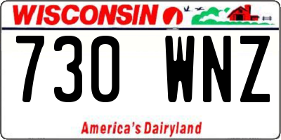 WI license plate 730WNZ