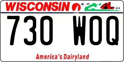 WI license plate 730WOQ