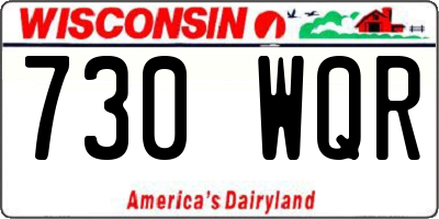 WI license plate 730WQR