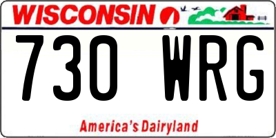 WI license plate 730WRG