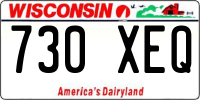 WI license plate 730XEQ