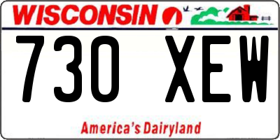 WI license plate 730XEW