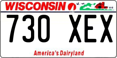 WI license plate 730XEX