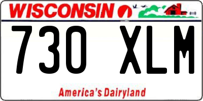 WI license plate 730XLM