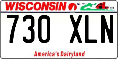 WI license plate 730XLN
