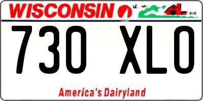 WI license plate 730XLO