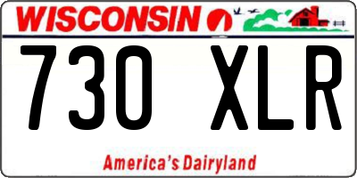 WI license plate 730XLR
