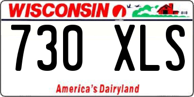 WI license plate 730XLS
