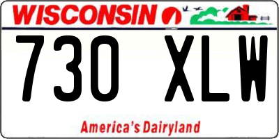 WI license plate 730XLW