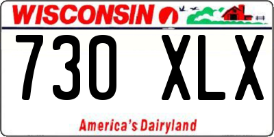 WI license plate 730XLX