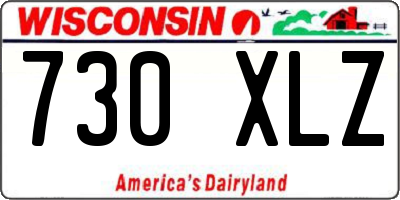 WI license plate 730XLZ