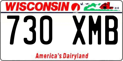 WI license plate 730XMB