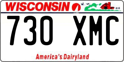 WI license plate 730XMC