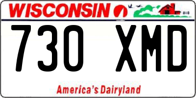 WI license plate 730XMD