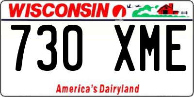 WI license plate 730XME