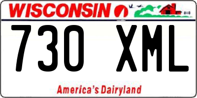 WI license plate 730XML