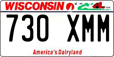 WI license plate 730XMM