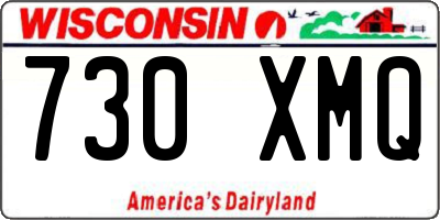 WI license plate 730XMQ